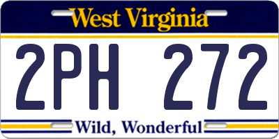 WV license plate 2PH272