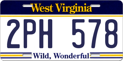 WV license plate 2PH578