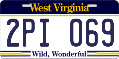 WV license plate 2PI069