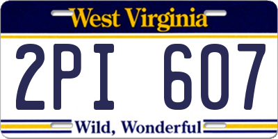WV license plate 2PI607