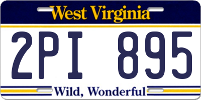 WV license plate 2PI895