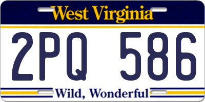 WV license plate 2PQ586