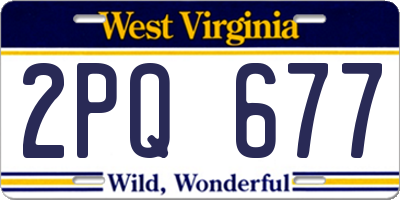WV license plate 2PQ677
