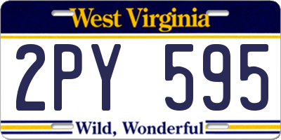 WV license plate 2PY595