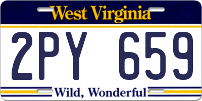 WV license plate 2PY659