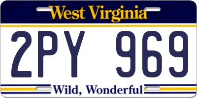 WV license plate 2PY969