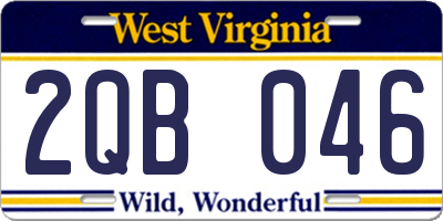 WV license plate 2QB046
