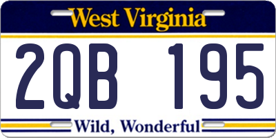 WV license plate 2QB195