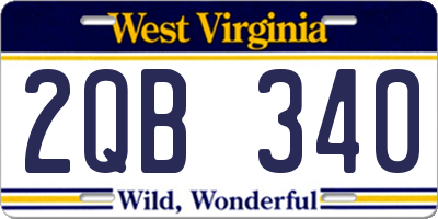 WV license plate 2QB340