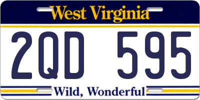 WV license plate 2QD595