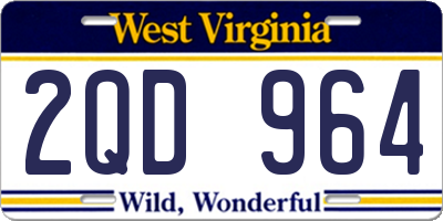 WV license plate 2QD964
