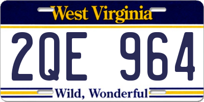 WV license plate 2QE964