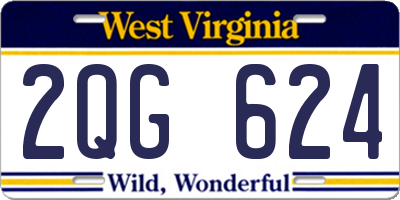 WV license plate 2QG624