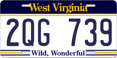 WV license plate 2QG739