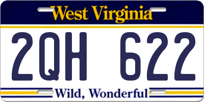 WV license plate 2QH622