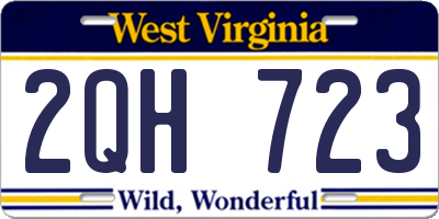 WV license plate 2QH723