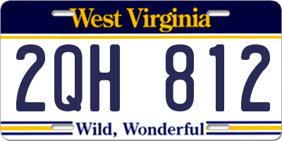 WV license plate 2QH812