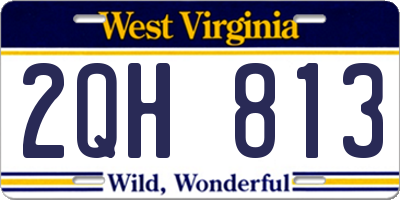 WV license plate 2QH813