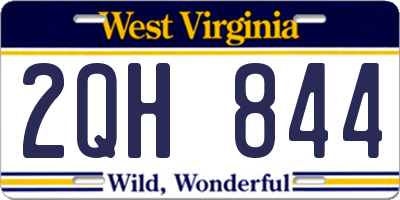 WV license plate 2QH844