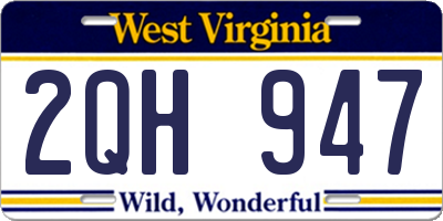 WV license plate 2QH947