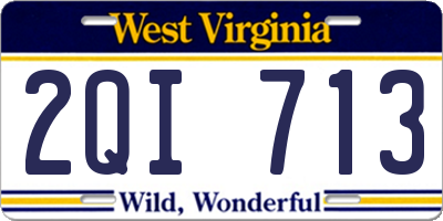 WV license plate 2QI713