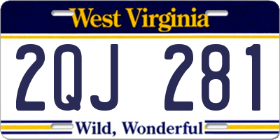 WV license plate 2QJ281