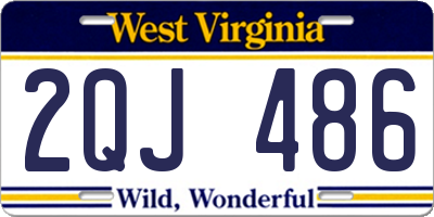 WV license plate 2QJ486