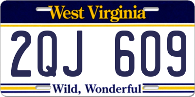 WV license plate 2QJ609