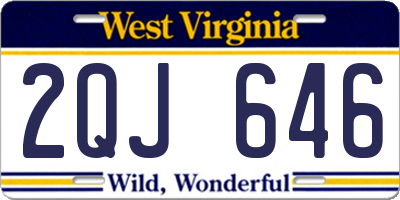WV license plate 2QJ646