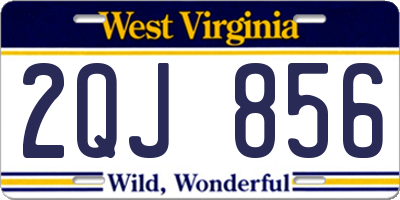 WV license plate 2QJ856