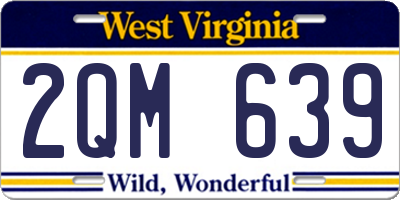 WV license plate 2QM639