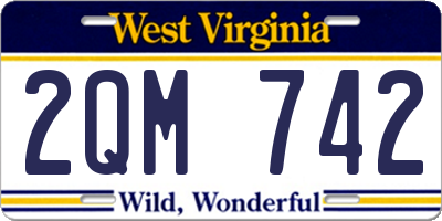 WV license plate 2QM742