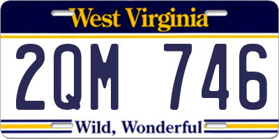WV license plate 2QM746