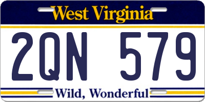 WV license plate 2QN579