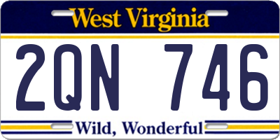 WV license plate 2QN746