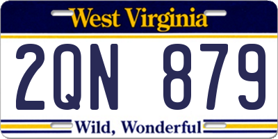 WV license plate 2QN879