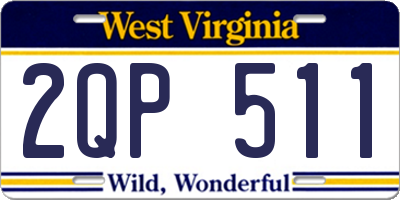 WV license plate 2QP511