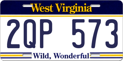 WV license plate 2QP573