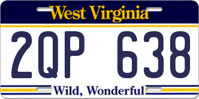 WV license plate 2QP638