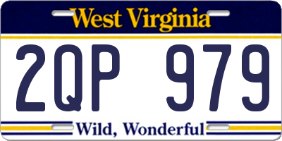 WV license plate 2QP979