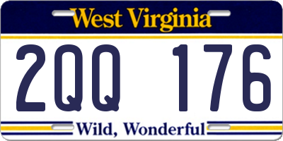 WV license plate 2QQ176