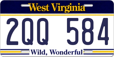 WV license plate 2QQ584