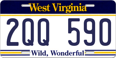 WV license plate 2QQ590