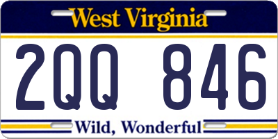 WV license plate 2QQ846