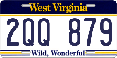 WV license plate 2QQ879