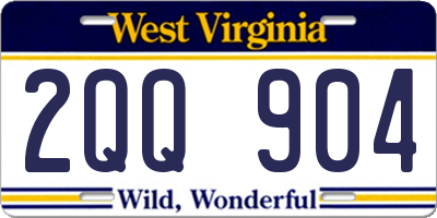 WV license plate 2QQ904