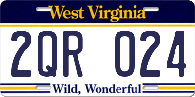 WV license plate 2QR024