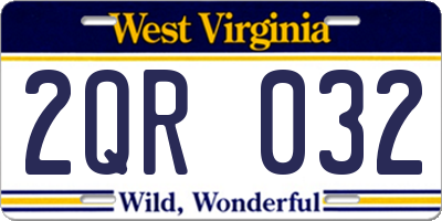 WV license plate 2QR032
