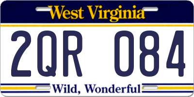 WV license plate 2QR084