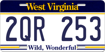 WV license plate 2QR253